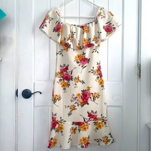 Off the shoulder floral dress